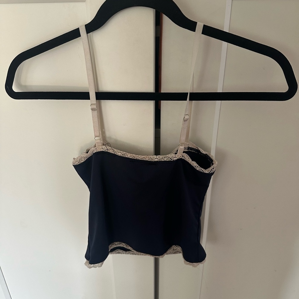 Edikted Navy and Cream Camisole